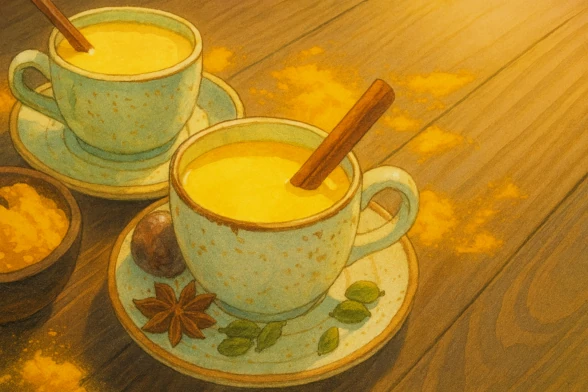 Золотое молоко с куркумой