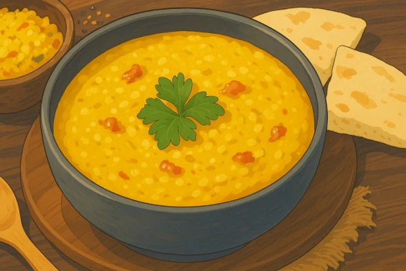 Простой индийский дал с асафетидой и специями