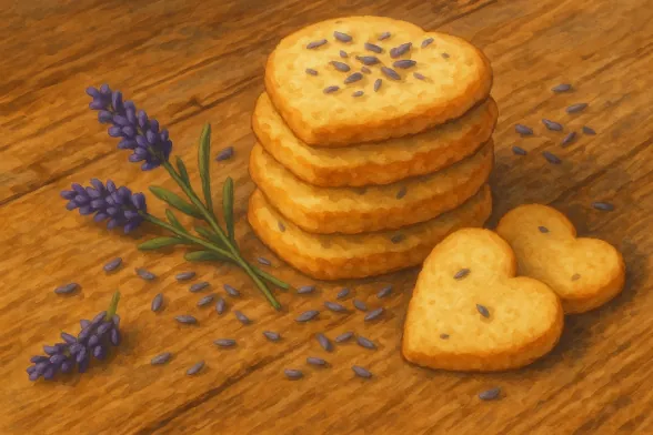 Нежное лавандовое печенье с лимоном и мёдом