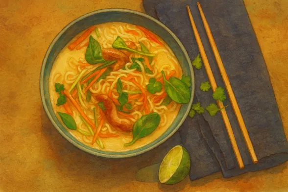 Пряный суп Том Кха Гай с курицей