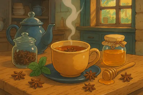 Ароматный чай с анисом и мёдом