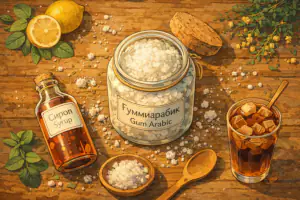 Гуммиарабик: секрет гладких сиропов, напитков и кремов