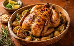 Запечённая курица с травами